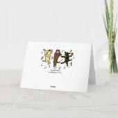 Carte Joyeuse danse Labrador Trio Merci (Dos)