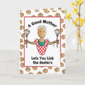 Carte Joyeuse de Fête des Mères - Amusante et amus (Fleur jaune)