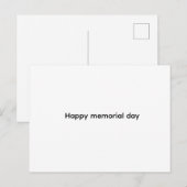 Carte joyeuse de jour de commémoration (Devant / Derrière)