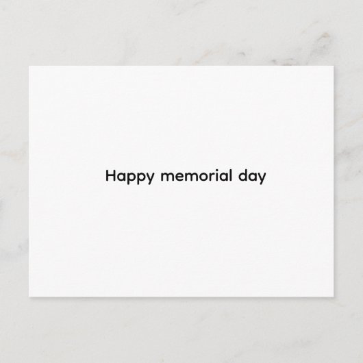 Carte joyeuse de jour de commémoration (Devant)