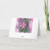 Carte Joyeuse de la Fête des Mères Fleurs violette (Dos)