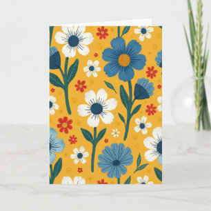 Carte joyeuse de la fête des mères florale