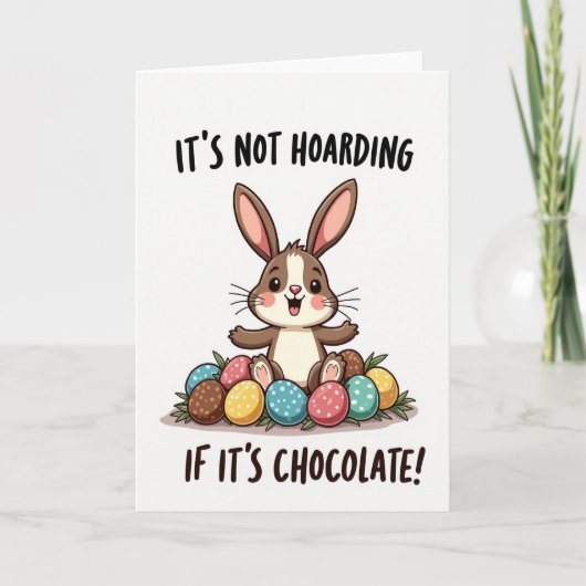 Carte Joyeuse de Lapin et de Friandises (Devant)
