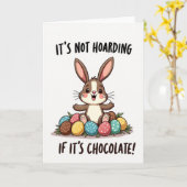 Carte Joyeuse de Lapin et de Friandises (Fleur jaune)