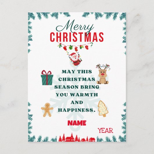 CARTE JOYEUSE DE NOËL (Devant)