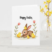 Carte Joyeuse de Pâques pour Amis du Printemps (Fleur jaune)