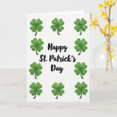 Carte Joyeuse de St-Patrick à Motif Trèfle (Fleur jaune)