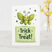 Carte Joyeuse de Trick Or Treat (Fleur jaune)
