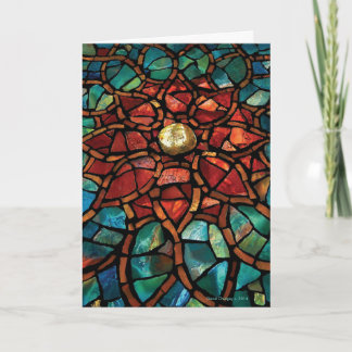 Carte Joyeuse de vacances en mosaïque de verre