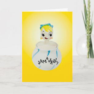 Carte Joyeuse de Visage Souriant Confiture et Gelé