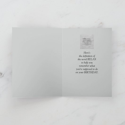 Carte Joyeuse définition d'Humour Relax par le mari (Intérieur)