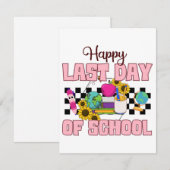 Carte Joyeuse Dernière journée d'école (Devant / Derrière)