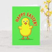Carte joyeuse d'oiseau de printemps (Fleur jaune)