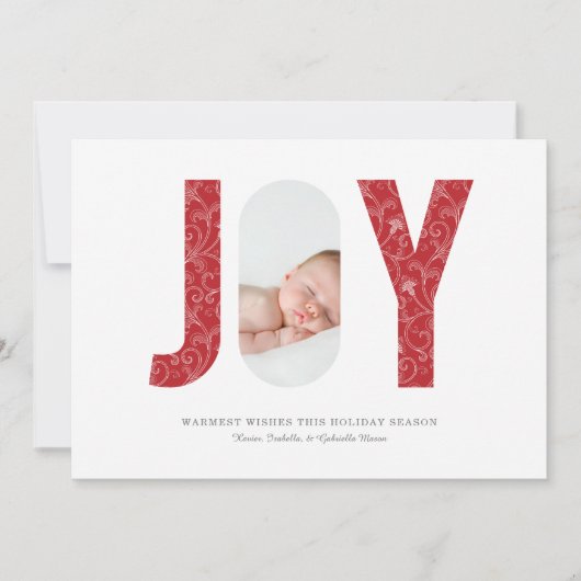 Carte Joyeuse Elegance Photo Holiday Card (Devant)