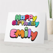 Carte Joyeuse Emily d'anniversaire (Devant)