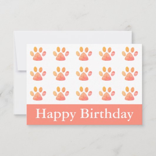 Carte Joyeuse empreinte d'anniversaire (Devant)
