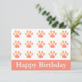 Carte Joyeuse empreinte d'anniversaire (Debout devant)
