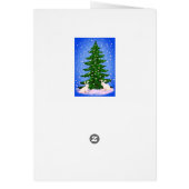 Carte Joyeuse épicéa de Noël et lapins (Dos)