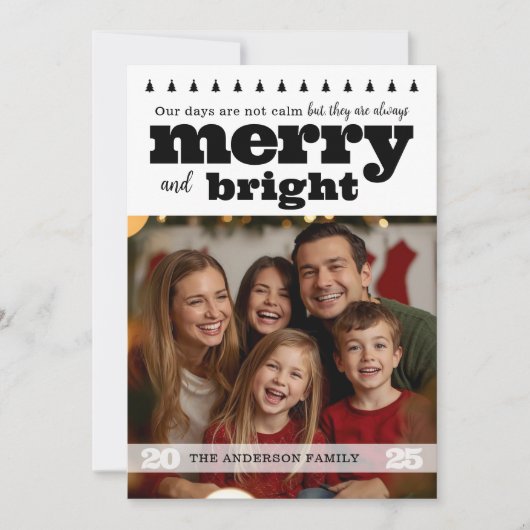 Carte Joyeuse et Lumineuse Black and White Fun (Devant)