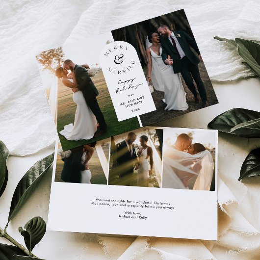 Carte Joyeuse et Mariée Mariage photo de vacances