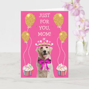 Carte Joyeuse et mignonne labrador jaune pour la fête de