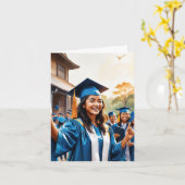 Carte Joyeuse étape - Un diplôme de célébration (Fleur jaune)