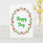 Carte Joyeuse Faux Papier D'or (Fleur jaune)