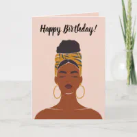 Carte Joyeuse femme noire d'anniversaire