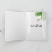 Carte Joyeuse fenêtre de la plage Holidays (Intérieur)