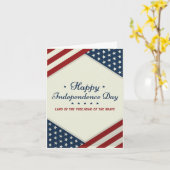 Carte Joyeuse fête 4 juillet l'indépendance (Fleur jaune)