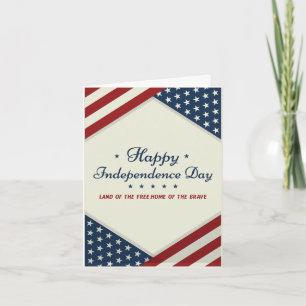 Carte Joyeuse fête 4 juillet l'indépendance