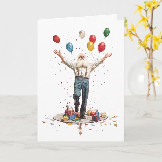 Carte Joyeuse fête d'anniversaire (Fleur jaune)