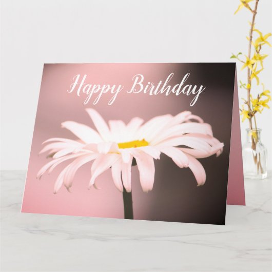 Carte Joyeuse fête d'anniversaire (Fleur jaune)