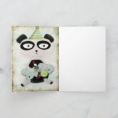 Carte Joyeuse fête d'anniversaire Panda Bear Japon Art I (Intérieur)