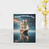 Carte Joyeuse fête de Christophe Colomb |  (Fleur jaune)