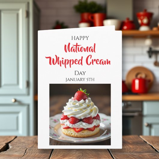 Carte Joyeuse Fête de la Crème Fouettée | 5 janvier