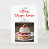 Carte Joyeuse Fête de la Crème Fouettée | 5 janvier (Devant)
