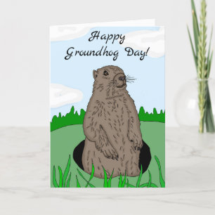Carte Joyeuse fête de la marmotte