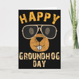 Carte Joyeuse fête de la marmotte drôle de célibataires