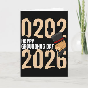 Carte Joyeuse Fête de la Marmotte le 2 février 2026 Vaca