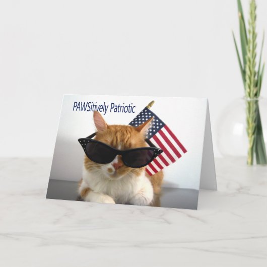 Carte Joyeuse fête de la mémoire - Chat PAWSitivement Pa (Devant)