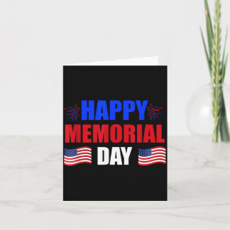 Carte Joyeuse fête de la mémoire Drapeau américain Patri