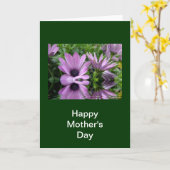Carte Joyeuse fête de la mère de marguerite violette fle (Fleur jaune)