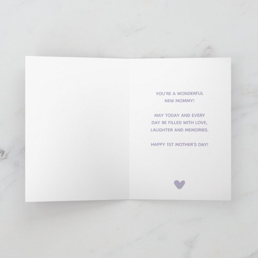 Carte Joyeuse Fête de la Première Mère à Ma Fille! (Intérieur)