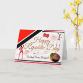 Carte Joyeuse fête de la République à mon ami Trini (Fleur jaune)