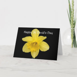 Carte Joyeuse fête de la Saint-David Jonquille jaune