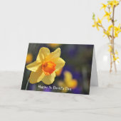 Carte Joyeuse fête de la Saint-David Jonquille printaniè (Fleur jaune)