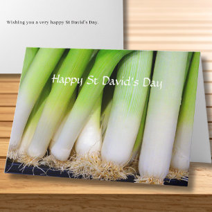 Carte Joyeuse fête de la Saint-David Poireaux personnali