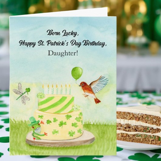 Carte Joyeuse Fête de la Saint-Patrick Anniversaire Fill