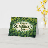 Carte Joyeuse fête de la Saint-Patrick Art de trèfle (Fleur jaune)